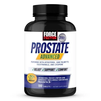 Force Factor Próstata Suplemento Avanzado para Próstata, Saw Palmetto, Pygeum 180ct Foto 1 de 4
