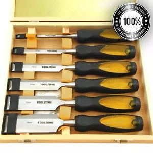 6pc Wood Chisel Set Professional Woodworking Carpentry Bevel Edge Carving Chisel - Picture 1 of 14