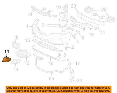 Parachoques delantero HONDA OEM 16-18 ILX 71103TX6A51 Foto 1 de 2