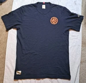Tracksmith Men’s Medium Navy Blue Varsity Cotton LA Marathon T Shirt USA - Picture 1 of 13