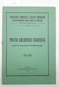 Patto colonico fascista per la provincia di Macerata agricoltori 1926 -3158 - Bild 1 von 4