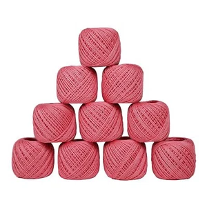 Baumwolle gehäkelt Faden Stricken Handstickerei mercerisiert Nähen Garn Kugel rosa - Bild 1 von 3