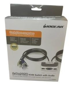 IOGEAR GCS632UW6 Two Port USB Plus KVM Switch With Audio - Picture 1 of 7