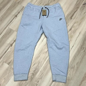 Nike Jogger Pants Mens 2XL Blue Cotton Slim Fit High-Rise Tapered Leg Drawstring - Picture 1 of 12