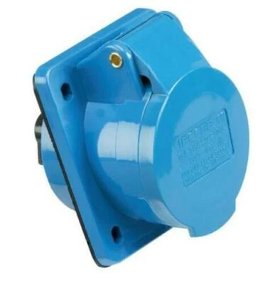 Panel Mounted Socket Angled 16 Amp 230V / 240 Volt For Generator 16A 240V PCE - Image 1 of 3