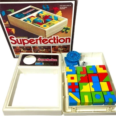 Vtg 1975 Superfection Puzzle Game Sold for Parts Only 1 Piece Cracked - Image 1 of 4