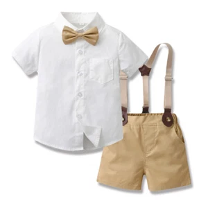 NEW Little boy's short sleeved jumpsuit trendy jumpsuit set - Picture 1 of 15