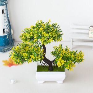 Artificial Plant Bonsai Plastic Small Tree Pot Fake Plant Flower Potted Ornament