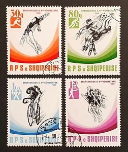 Albania Stamps 1989 Spartakiad Sport Set of 4 SG 2434 - 2437 VFU (Lot 217)