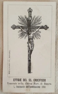 Santino Effigie Du Ss. Crucifix Vénérable Eglise De Rosora 1893 Couronnement - Bild 1 von 1