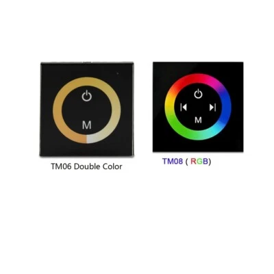 Wall-Mounted Touch Panel RGB Single Dimmer DC12-24V  Controller for LED Strip - Image 1 of 4