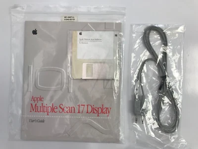 APPLE MULTIPLE SCAN 17 DISPLAY USER'S GUIDE WITH DISKETTE & CABLE NEW 030-5135-A - Image 1 of 4
