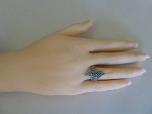 Sterling Silver ring (plated) Sizes 5, 6, 7 CZ stones.  Postage is Free NWT - Picture 1 of 2