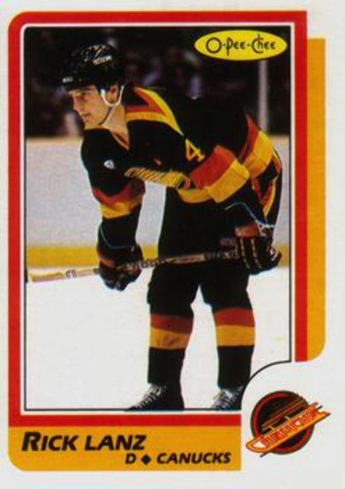 #179 Rick Lanz - Vancouver Canucks - 1986-87 O-Pee-Chee Hockey - Image 1 of 1