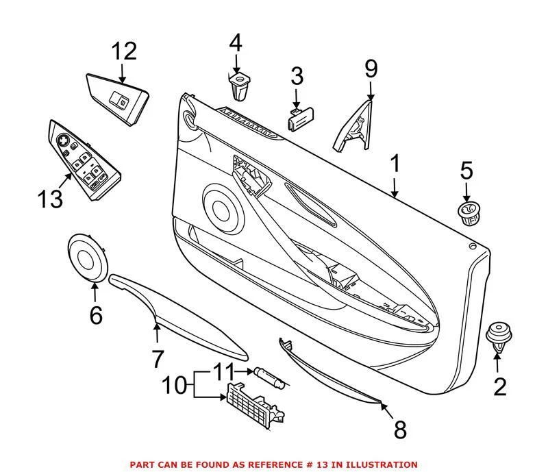 Genuine OEM Driver Left Door Window Switch For BMW 61318029907 - Image 1 of 1