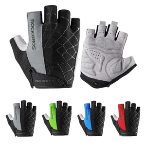 Men's Breathable Half Finger Gloves Bicycle Sport Gloves for MTB Gravel Cycling - Picture 1 of 22