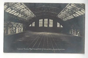 1910 Indoor Field, Northwestern University Gymnasium, Evanston, Illinois RPPC - Picture 1 of 2