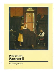 Postcard 1987 Norman Rockwell "The Marriage License" 1955 Cover - Picture 1 of 2