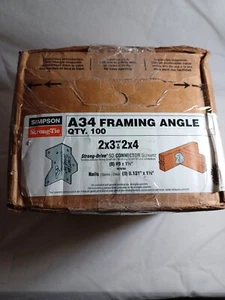 Simpson Stong Tie A 34 Box Of 100 Made In USA - Bild 1 von 1