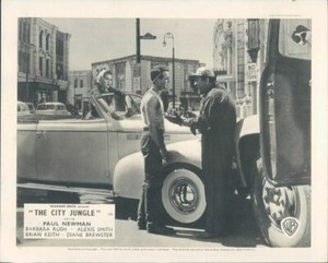 THE YOUNG PHILADELPHIANS PAUL NEWMAN CONVERTIBLE CAR LOBBY CARD BARBARA RUSH