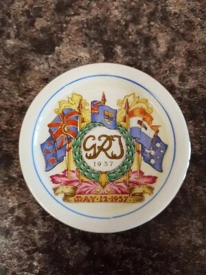 Vintage Paragon China Commemorative Coaster George VI Coronation May 12 1937 VGC - Image 1 of 4