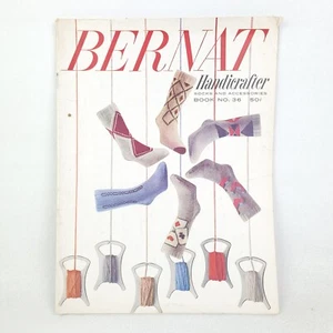 Bernat Handicrafter Socks and Accessories Book No 36 1950s Vintage 1953 Knitting - Picture 1 of 19