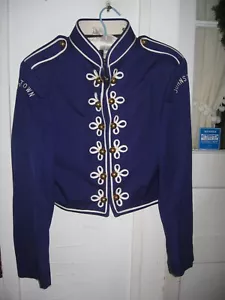 VINTAGE PURPLE DOUBLE BREASTED MARCHING BAND UNIFORM JACKET-DEMOULIN BROS - 38R - Picture 1 of 9