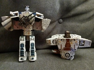 Star Wars Transformers Millenium Falcon Ship Han Solo ChewBacca Incomplete Parts - Image 1 of 4