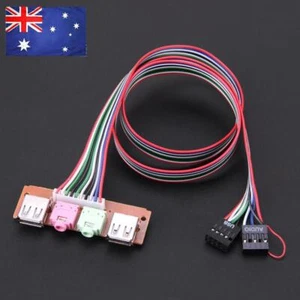USB Port Audio Headset Microphone Cable 52.5CM PC Audio Input And Output - Afbeelding 1 van 8