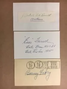 Eddie Farrell 1927 Boston Braves/RSox Signed Index Card d.1966 JSA Precertife - Picture 1 of 1