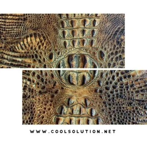 Embossed Leather Crocodile Savannah Approx 40/42 Sqft   - Picture 1 of 3