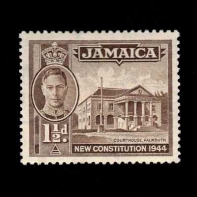 Jamaica, Scott 129, Courthouse, 1945, MH - Image 1 of 2
