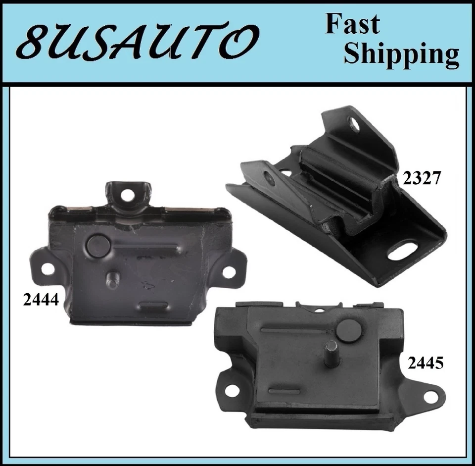 3PÇS MOTOR & TRANS MOUNT FIT 1977-1979 FORD F-150, F-250, F-350 - 6,6L - Imagem 1 de 4