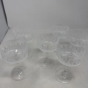 Cristal D' Arques Durand Longchamp Champagner Sherbet Coupe Gläser 6er Set - Bild 1 von 24