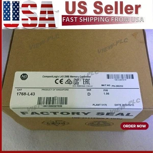 New Factory Sealed AB 1768-L43 CompactLogix L43 Controller 1768L43 US Free Tax - Picture 1 of 1