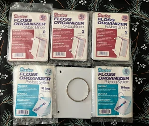 Mixed Lot of Darice Floss Organizer Polybag System Binders & Bags - some NIP - Picture 1 of 2