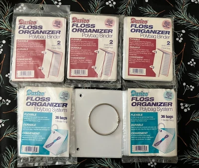 Mixed Lot of Darice Floss Organizer Polybag System Binders & Bags - some NIP - Image 1 of 2