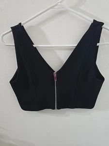 Camisa Bralette ZARA Crop Top Cremallera Completa Ponte Elegante Salir Para Mujer’s S - Imagen 1 de 6