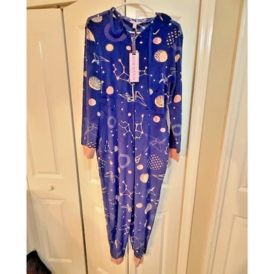 Mono con Capucha Pijama Hale Bob para Mujer S Azul Suave Elástico Constelaciones $188 Foto 1 de 4