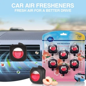 Pink Honey Peach Scent Car Air Freshener Clip 6 Car Freshener Vent Clips 4ml/pc - Picture 1 of 9