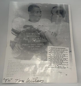 Foto autografiada firmada por Tom Wilson NFL 1956 LA Rams - Imagen 1 de 9