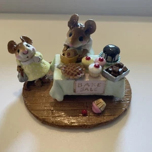 DAMAGED Wee Forest Folk M-220 (Retired) Mousey's Bake Sale (Green) (Limited) - Picture 1 of 6