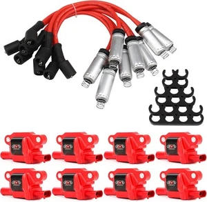 Set of 8 UF413 Square Ignition Coils with 8mm 748UU Spark Plug UF413/ D513A - Foto 1 di 8