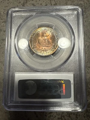 1953-S Washington Quarter PCGS MS66+ Plus CAC Toned Monster Color - Image 1 of 4