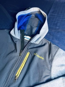 Columbia Tech Zip Up Hoodie Boys Medium 10-12 Gray/Blue - Picture 1 of 3
