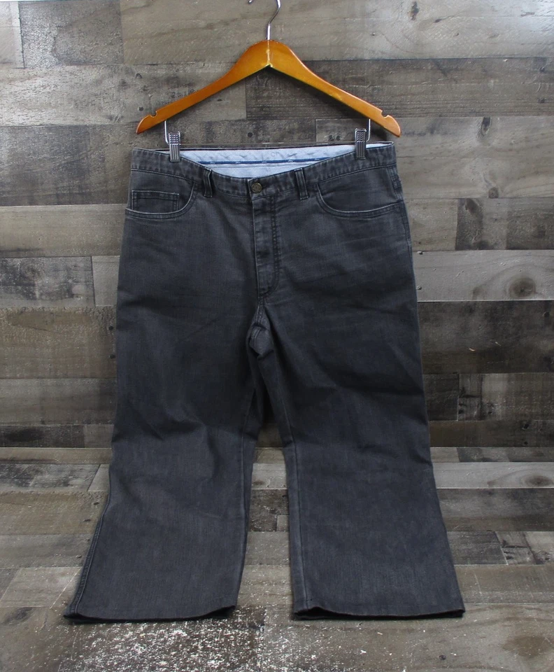 Brioni Jeans Mens 36 Black Marmolada Straight Leg Pants Italy Designer Luxury - Image 1 of 4