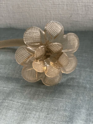 "Lámpara veneciana vintage de Murano vidrio transparente flor sten pieza de repuesto 17""" Foto 1 de 4