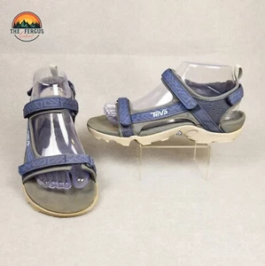 Teva Tanza Sandale grau blau Wandern verstellbarer Riemen Komfort Unisex Jugend Größe 6 - Bild 1 von 12