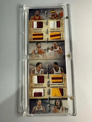 2014-15 PREFERRED CRAZY EIGHTS PATCHES LEBRON JAMES KYRIE IRVING CAVS /25 PRIME - Image 1 of 4