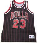 Rare maillot authentique vintage CHAMPION Michael Jordan Chicago Bulls années 90 noir 44